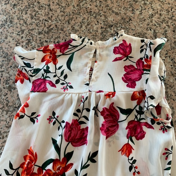 Sheer High Neck Floral Blouse - Picture 6 of 8